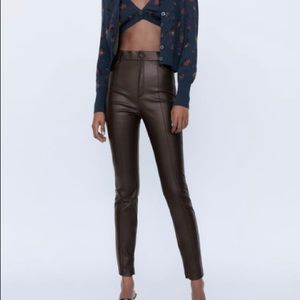 BRAND NEW faux leather leggings! ZARA